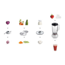 Food Chopper - Bosch MCM3201B 800W 2.3L Black, Transparent