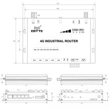 Industrial Router - 4G / LTE Mobile Router 150Mbps RS485 4 LAN 1 WAN -40 to 70°C