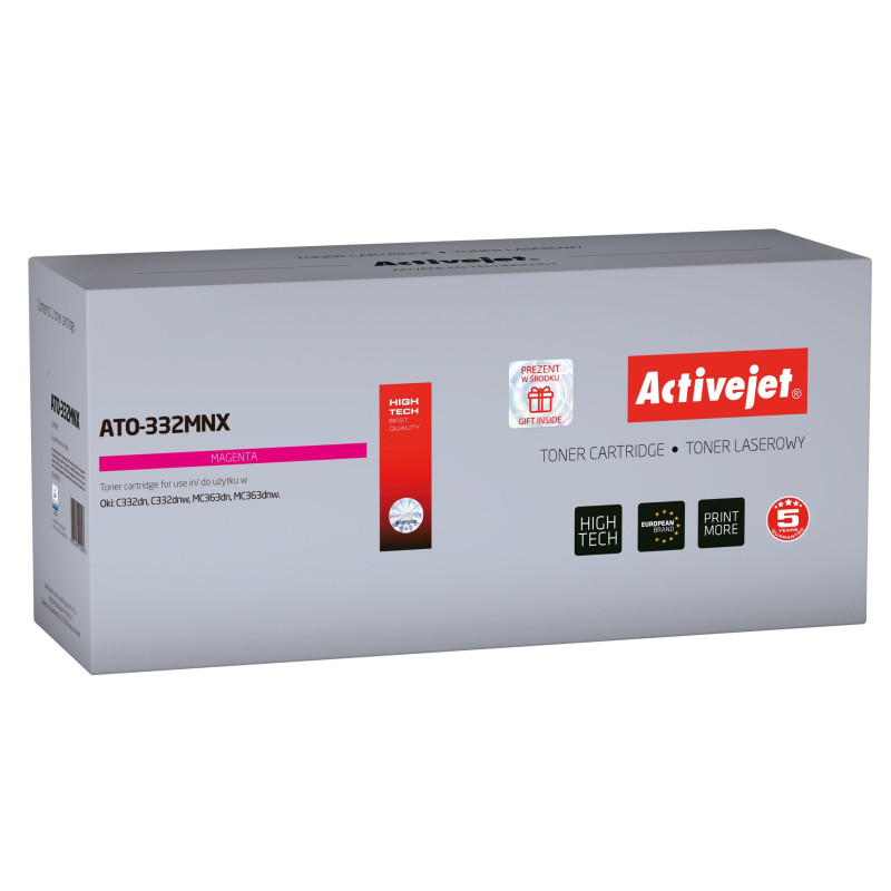 Toner Cartridge - Activejet ATO-332MNX 3500 Pages, Pink.
