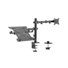 Monitor Holder - Gembird MA-DA-03 Adjustable Desk Mount with Laptop Tray 17'-32'