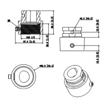 Camera Mount - Dahua PFA116 Aluminum Ceiling Mount 60mm 8kg Capacity