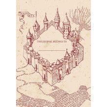 Notebook - Insight Editions Marauder's Map 184 Lined Pages Vegan Leather