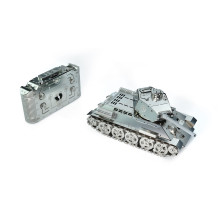 Model Tank - T-34 Stainless Steel 351 Parts Remote Control 360° Turret Rotation