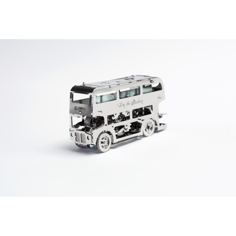 Model Kit - Time For Machine Cute Double Bus 90x30x52mm Stainless Steel