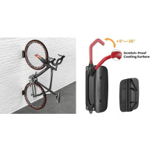 Bike Rack - Wall Mounted Bike Rack Steel Adjustable Tilt 30 kg Capacity