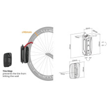 Bike Rack - Wall Mounted Bike Rack Steel Adjustable Tilt 30 kg Capacity