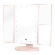 Cosmetic Mirror - Humanas HS-ML04 LED Lighting 21 Adjustable Magnification Pink