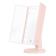 Cosmetic Mirror - Humanas HS-ML04 LED Lighting 21 Adjustable Magnification Pink