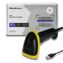 Barcode Scanner - Qoltec 1D / 2D USB, Black
