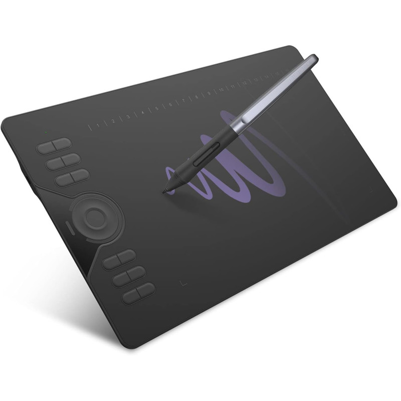 Graphics Tablet - HUION HS610 254x158.8mm, 8192 Pressure Levels, 12 Hotkeys