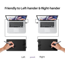 Grafikos Planšetė - HUION HS610 254x158.8mm, 8192 Spaudimo Lygiai, 12 Greitųjų Klavišų