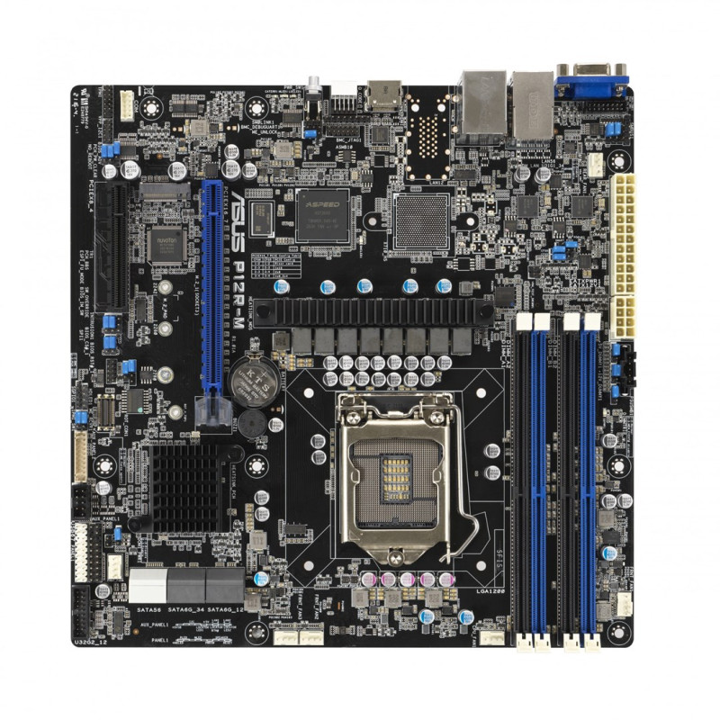 Motininė Plokštė - ASUS P12R-M Intel C252 LGA 1200 (Socket H5) &quot;Micro ATX&quot;