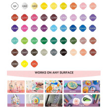 Acrylic Marker Pen - ARRTX 48 Colors 3mm Tip Waterproof