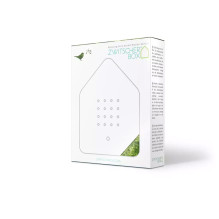 Zwitscherbox Classic sound box - nesting box (White with forest view)