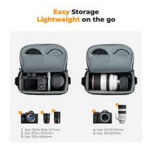 Fotoaparato Krepšys - K&amp;F Concept Sling Bag 5L, Reguliuojamas Diržas, Navy Blue