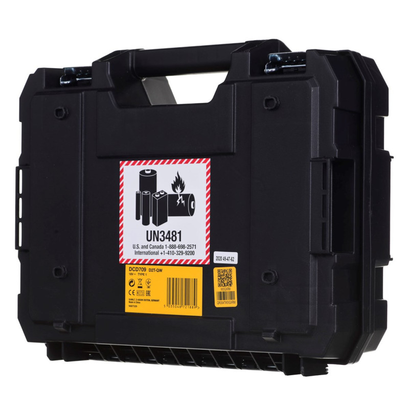 Elektrinis Įrankis - Dewalt DCD709D2T Smūginis Raktas 65 N m 1.2 kg su 2 Baterijomis ir Pakrovikliu