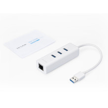 TP-LINK USB 3.0 3-Port Hub Gigabit Ethernet Adapter 2 in 1 USB Adapter