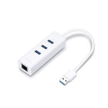TP-LINK USB 3.0 3-Port Hub Gigabit Ethernet Adapter 2 in 1 USB Adapter