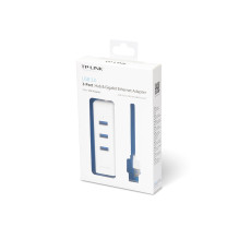 TP-LINK USB 3.0 3-Port Hub Gigabit Ethernet Adapter 2 in 1 USB Adapter