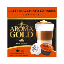 Coffee capsules AROMA GOLD Latte Caramell 180g. Coffee capsules AROMA GOLD Latte Caramell 180g.