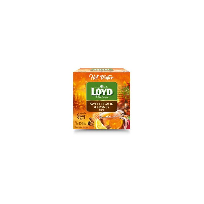 Vaisinė arbata LOYD Hot Winter, su citrina ir medumi 15x3 g