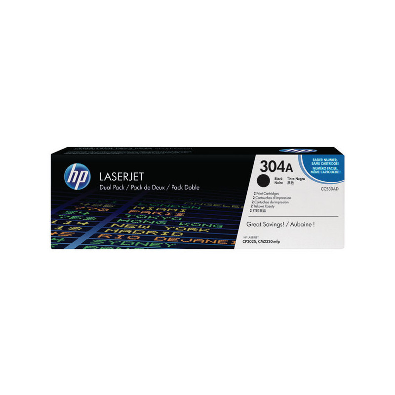 OEM cartridge HP No.304A Black (CC530AD) dual pack