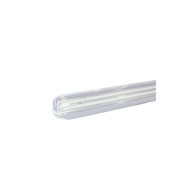 LED fixture 50W 130lm / w 4000K IP65 1550x130x95mm. Transparent cover.