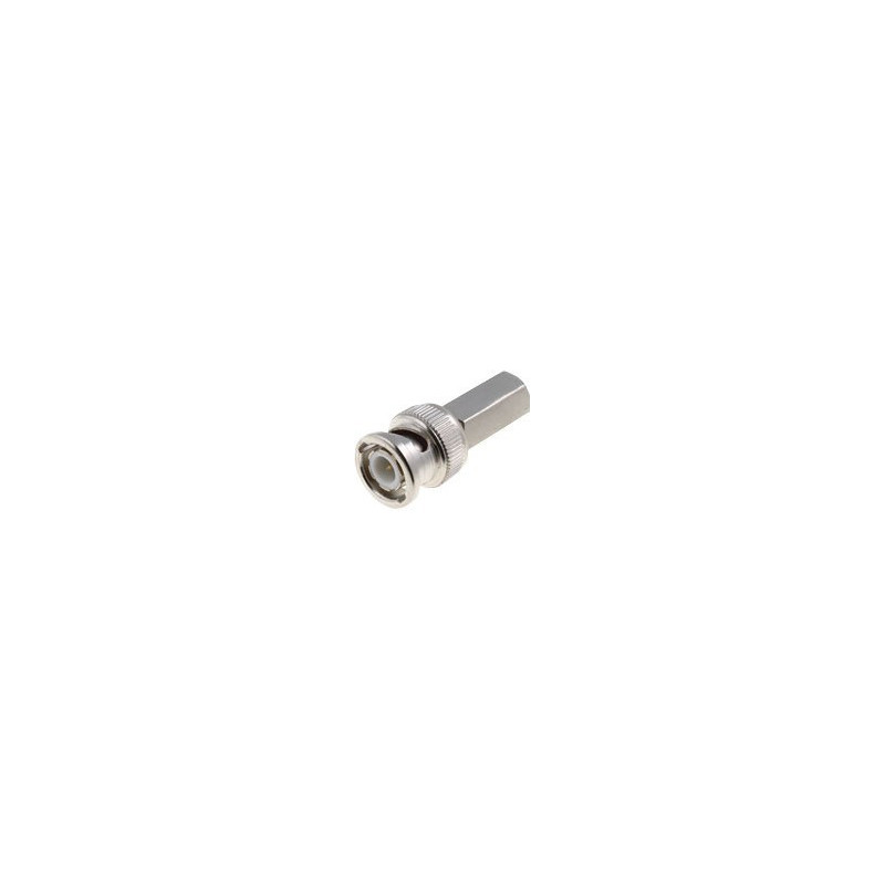 BNC plug for RG59 cable, screw-on, straight