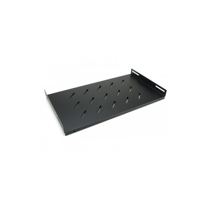1U Fixed shelf for 19&quot; switch cabinet, 700mm, black