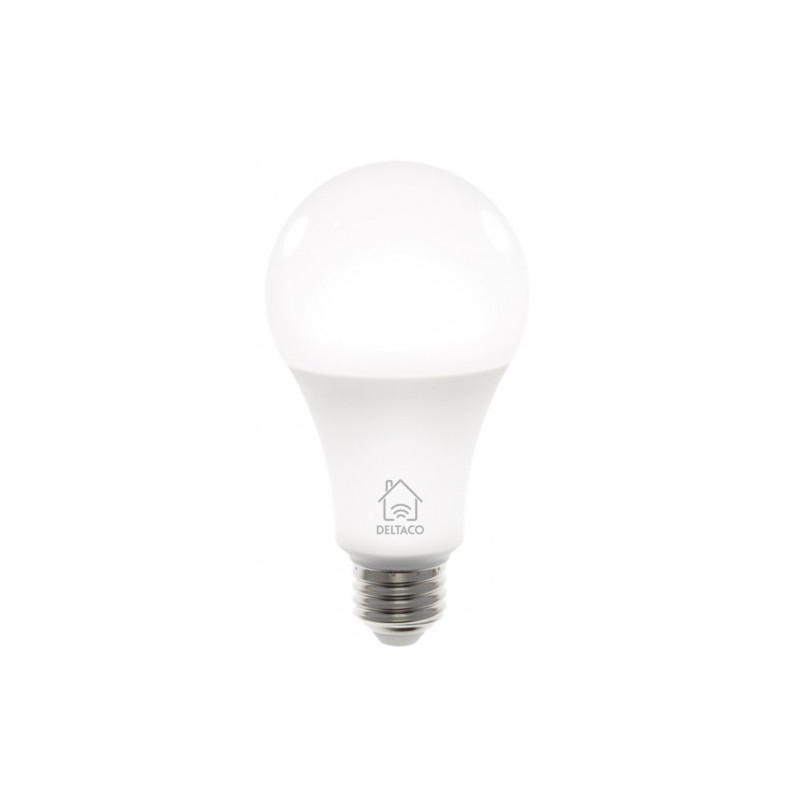 DELTACO LED Bulb, E27, WIFI 2.4GHZ, 9W, 810LM, Dimmable, 2700K-6500K, 220-240V
