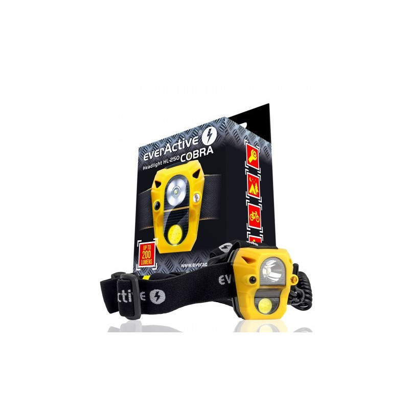 Priekinis žibintas Cobra HL-250 LED žibintas su 2xLED jutikliu