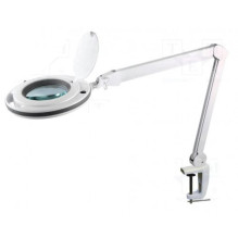 Table lamp with magnifying glass (x2.25), size Ø127mm Ø5", consumption 9W
