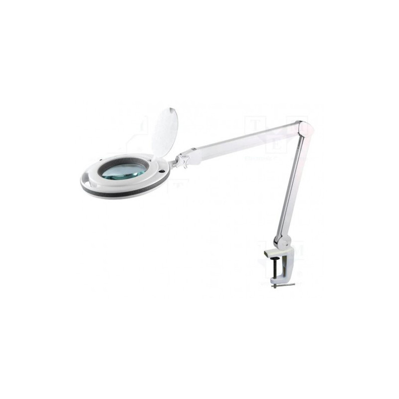 Table lamp with magnifying glass (x2.25), size Ø127mm Ø5", consumption 9W