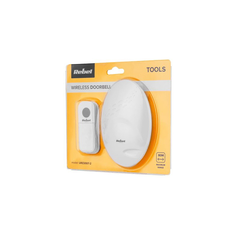 Wireless doorbell - ellipse, Remote control range: Max 80 m