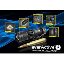 Flashlight everActive FL-180 1xAA battery or 1x14500 Li-ion CREE XP-E2 100-200lum