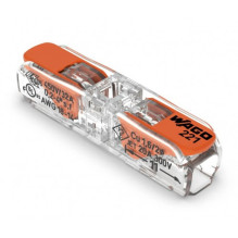 1 kontakto gnybtas 221-2411 Plonos gyslos laidininkas: 0,14 4 mm² / 24 12 AWG