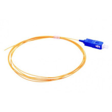 Fiber optic pigtails SC / UPC, Single Mode, 0.9mm LSZH Yellow, 2M :: Packed in 12 pieces.