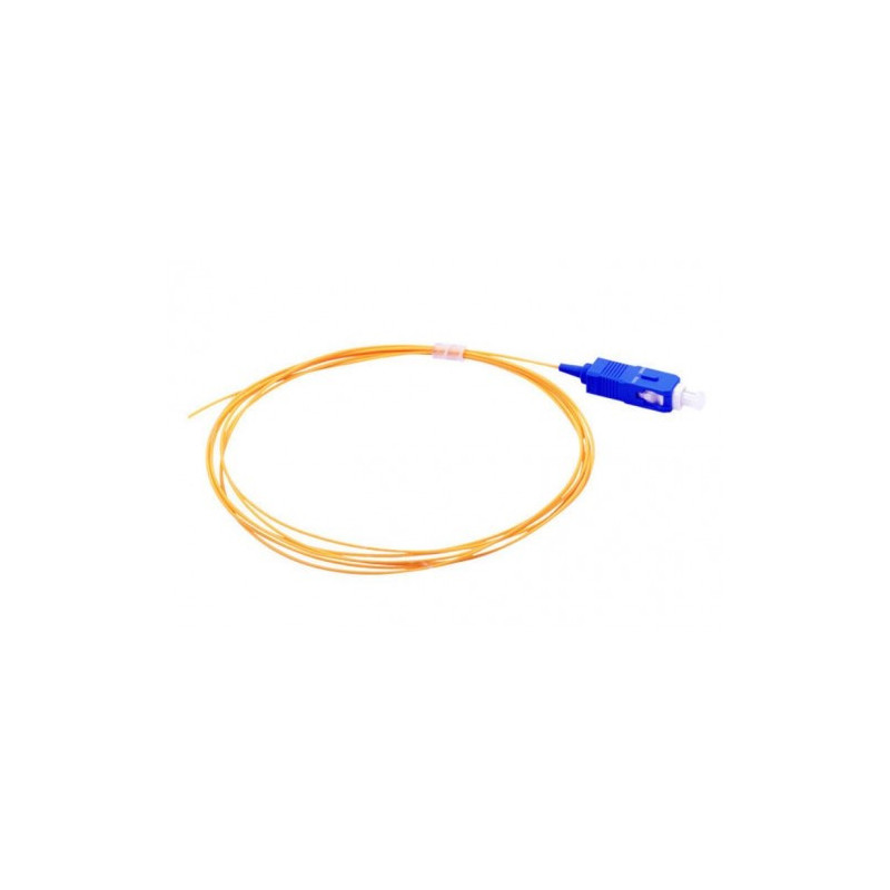 Fiber optic pigtails SC / UPC, Single Mode, 0.9mm LSZH Yellow, 2M :: Packed in 12 pieces.
