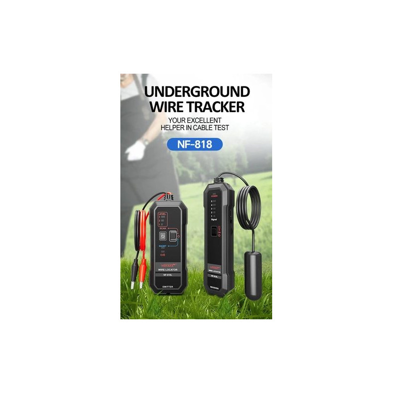 Underground and in-wall wire locator, Finds cables and pipes, Li-Ion battery.