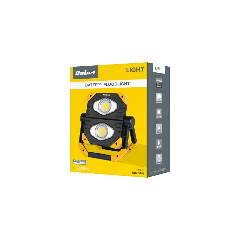 Floodlight, Battery 5000 mAh, IP44, 2 COB diodes