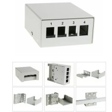 Shielded STP Patch Panel CAT5 / CAT6 / CAT7, 4 ports, empty, DIN rail mounting