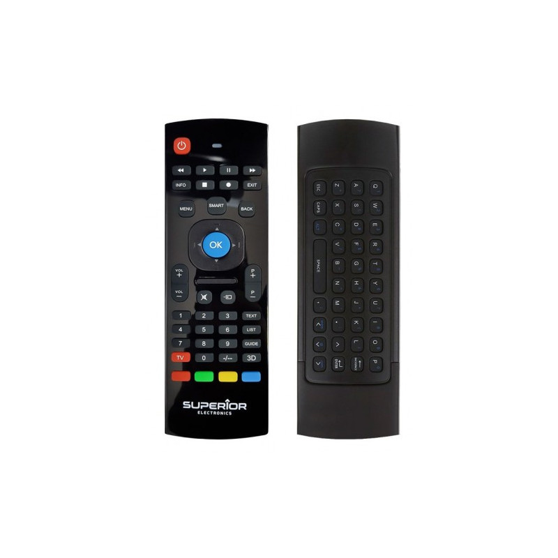 Universal TV remote control with QWERTY keyboard, Superior 2in1