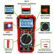 8-function True RMS rugged multimeter, AC/DC, Temperature, CAT III, 600V