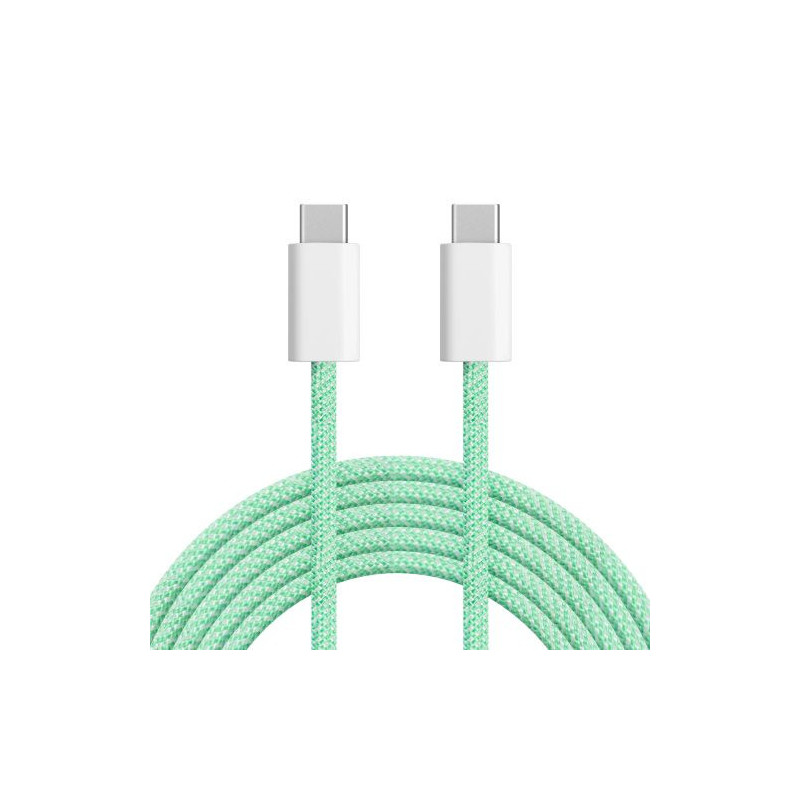 100W Durable Connector USB-C - USB-C, 1.5m, Green, KrugerMatz