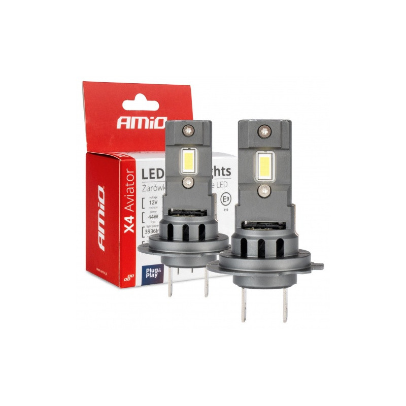 Car LED bulbs X4 Aviator series H7 / H18 6500K CANBUS AMIO-03764