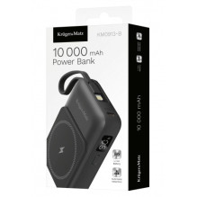 10 000 mAh įkroviklis-baterija su belaidžiu įkrovimu, iPhone 12+, Android, apšvietimo laidas, LCD ekranas