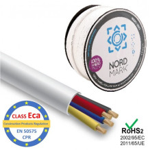 Cable for security and alarm systems, Nordmark, 4 cores, tinned copper / 100m