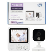Baby monitor camera with display - two-way audio, night vision, temperature sensor, VOX