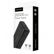 20 000 mAh įkroviklis – akumuliatorius, išorinė baterija, USB-C, Micro USB, 2xUSB-A