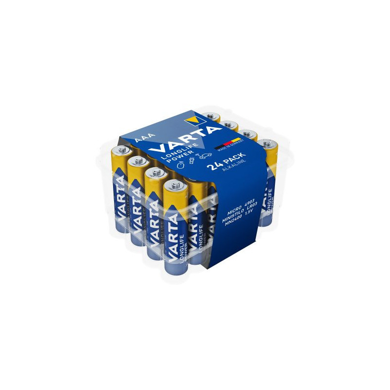 VARTA AAA, LR03, šarminės „Longlife Power CVP24“ 24 vnt. dėžutėje